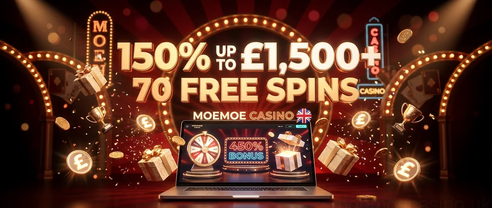 150% UP TO £1,500+ 70 FREE SPINS